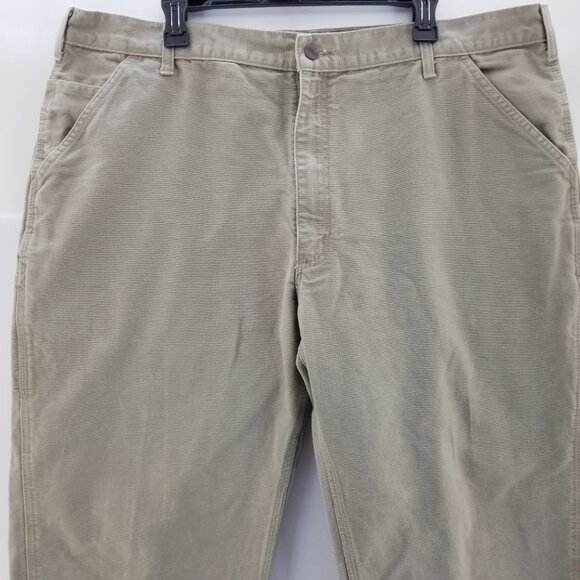 Carhartt B11 DES Work Pants Desert Khaki Dungaree Fit Carpenter Duck 42x32 - Picture 5 of 11